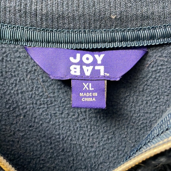 Joy Lab Blue Teddy Bear 1/4 Zip - Picture 2 of 4